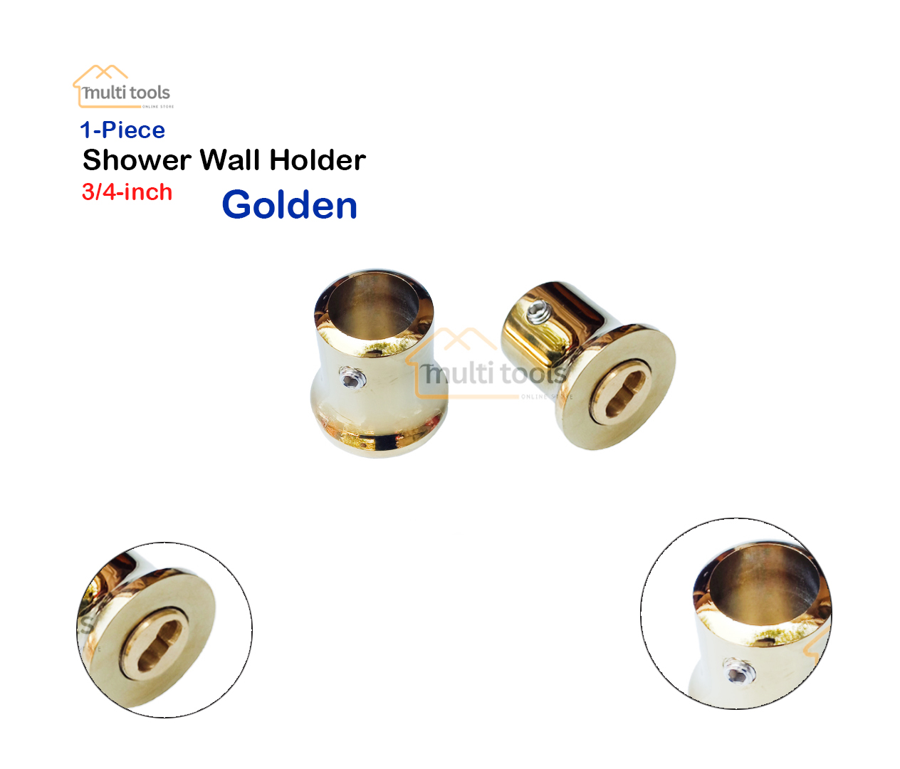 Shower Wall Holder Golden (3/4 Inch)